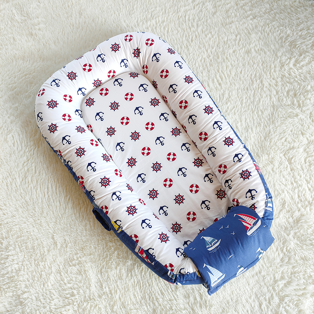 Wholesale Breathable sailing Boat baby lounger pillow cover